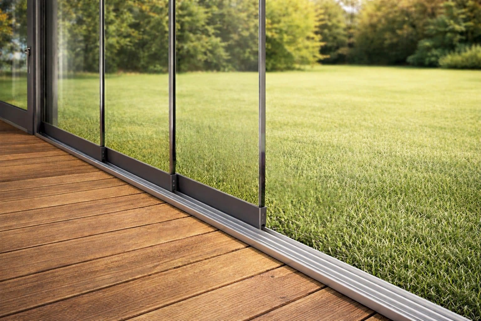 Glazen schuifwand 3 rails